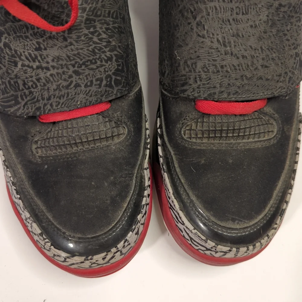 Air Jordans Son Of Mars Black Cement Sneakers - Mens Size 9